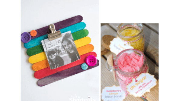 Popsicle Stick Picture Frame and Sugar Scrub