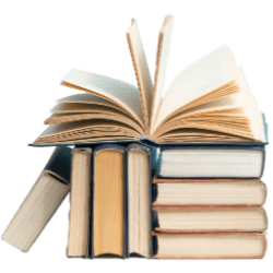 Stock image of books.