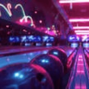 Mother Son Glow Bowling